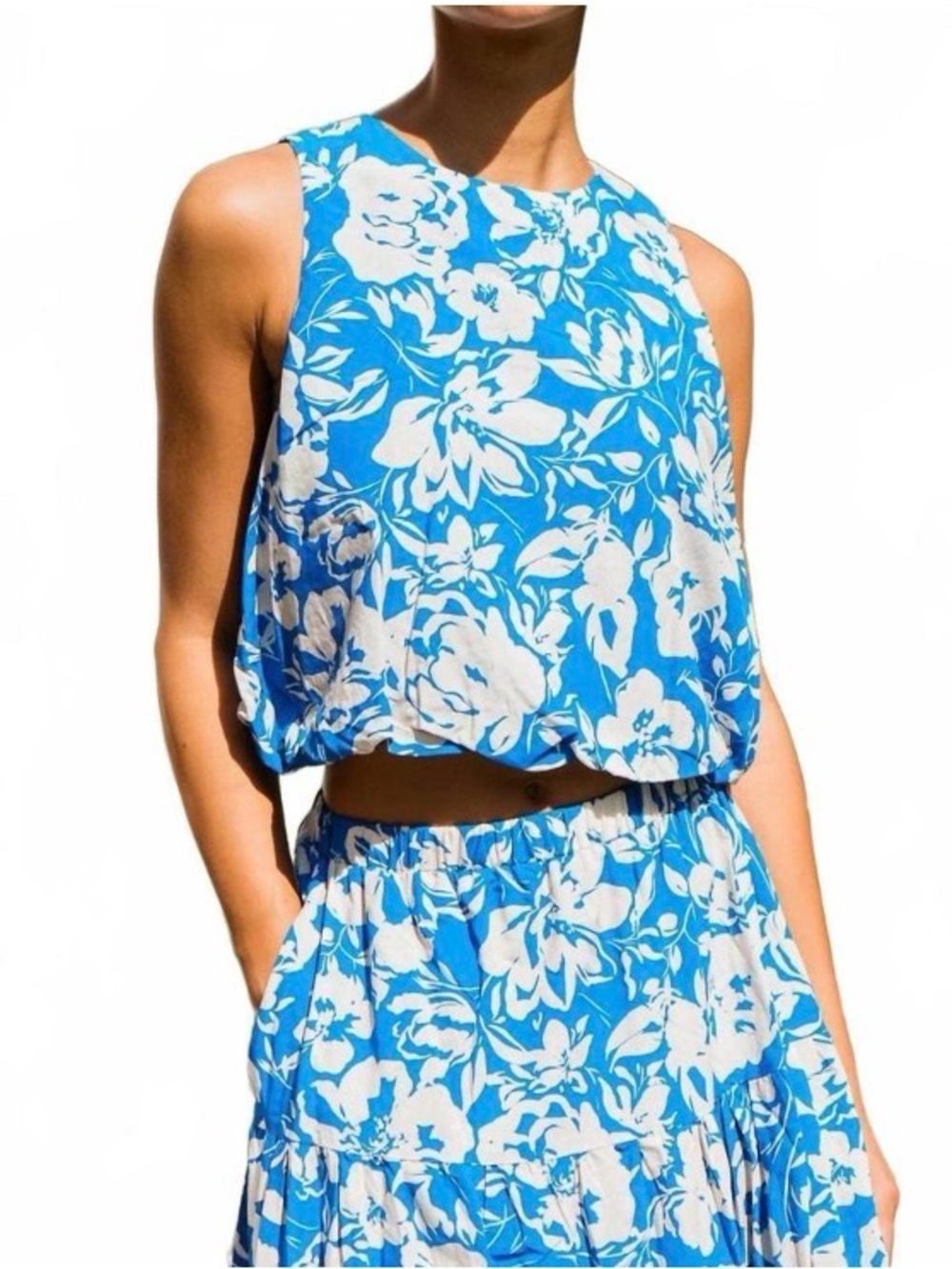 Greylin Devon Bubble Top Floral Blouse